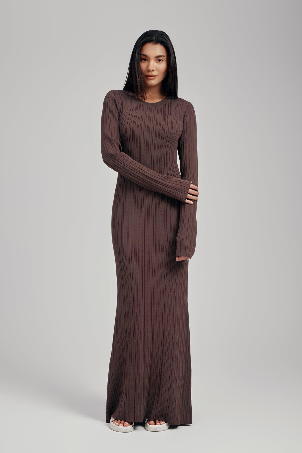 Ezra Long Sleeve Ribbed Knit Maxi Dress Ezra Long Sleeve Ribbed Knit Maxi Dress