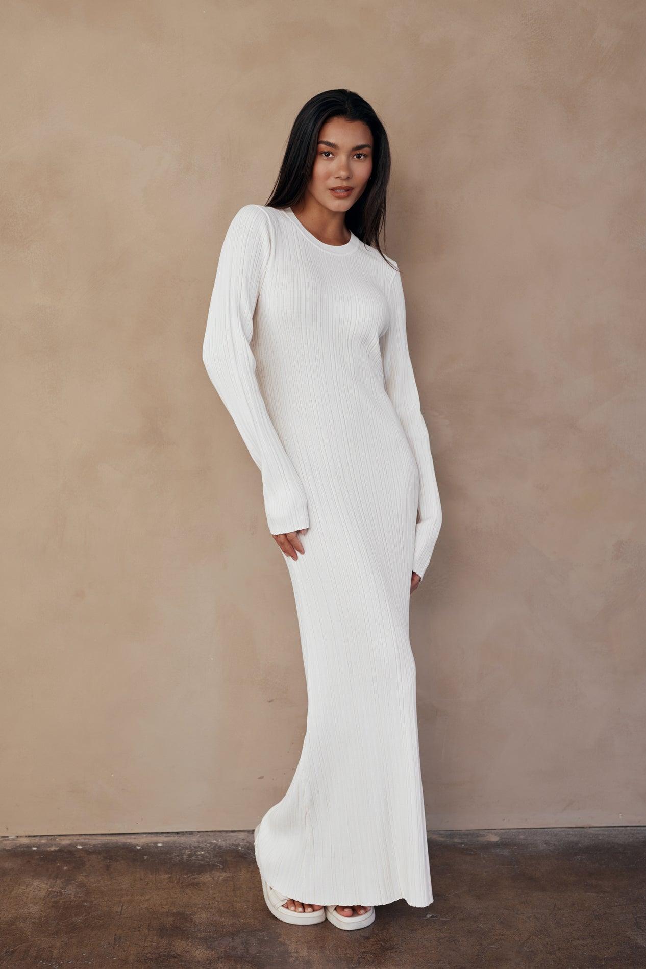 Ezra Long Sleeve Ribbed Knit Maxi Dress Ezra Long Sleeve Ribbed Knit Maxi Dress