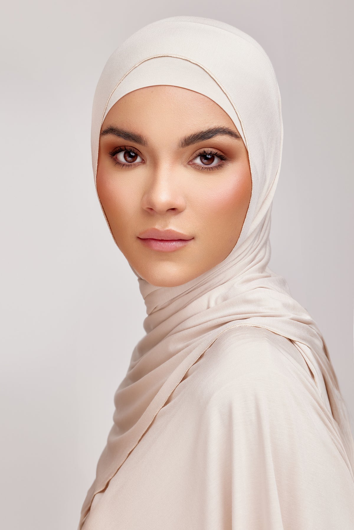 OEKO-TEX™ Bamboo Jersey Hijab Set - Warm Dune