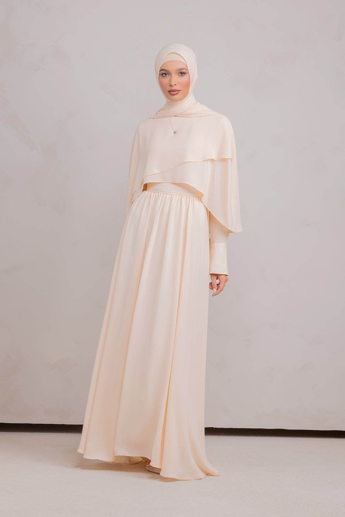 Fayruz Cape Maxi Dress - Noor Sand