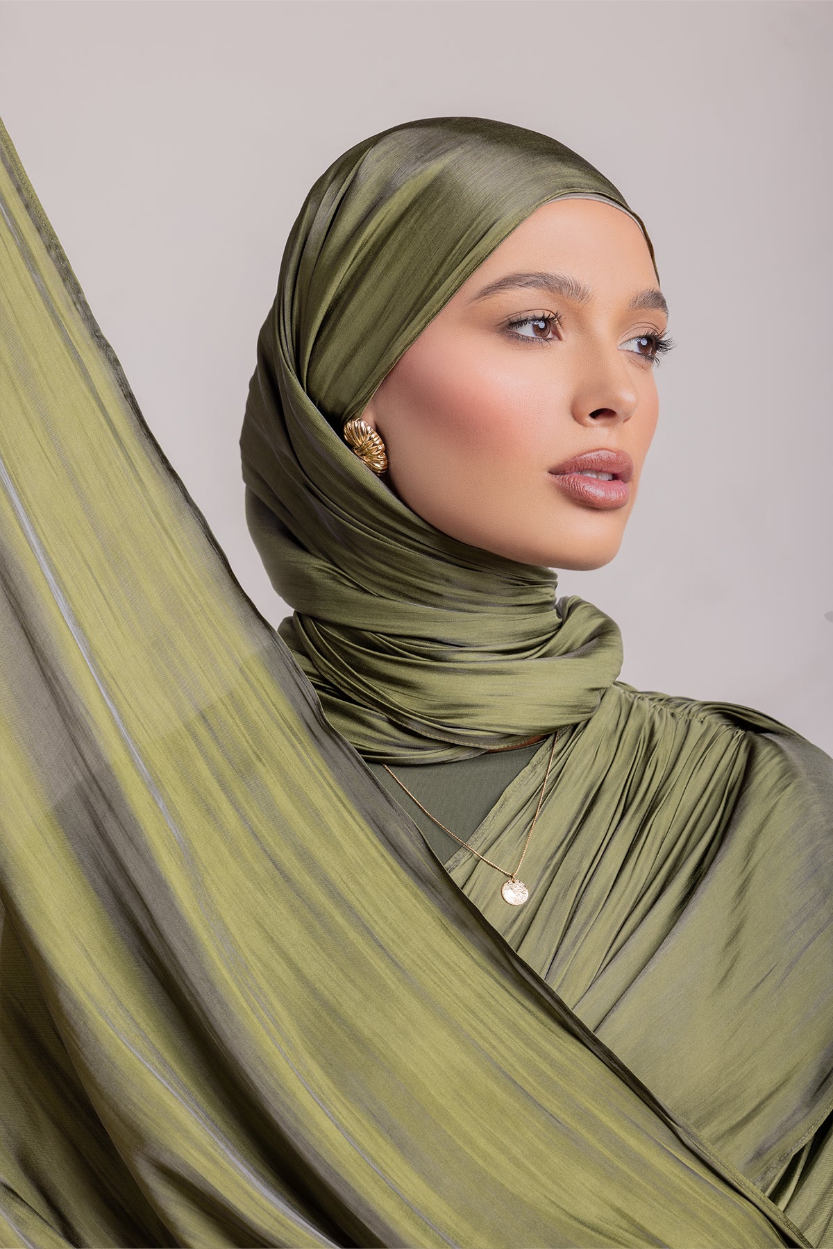 Leana Matching Hijab - Forest Muse