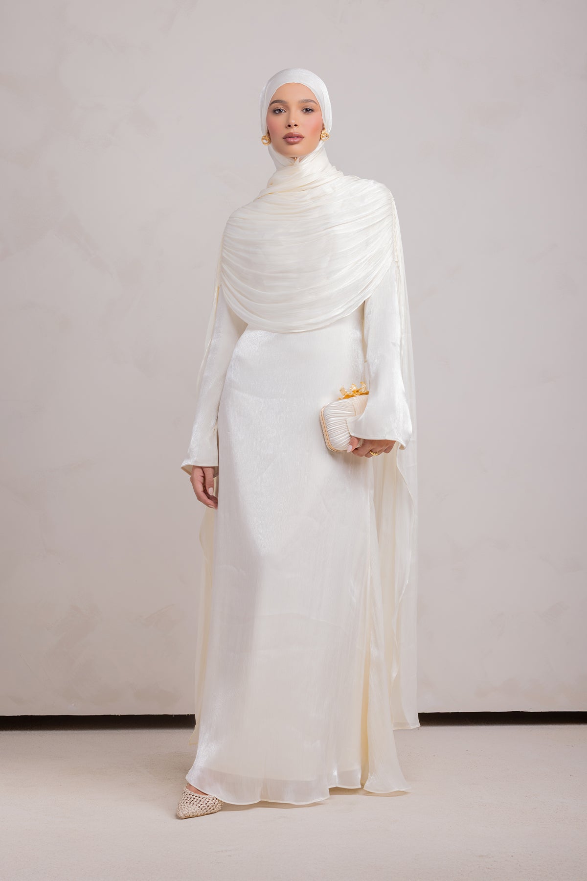 Muna Cape Gown - Ivory