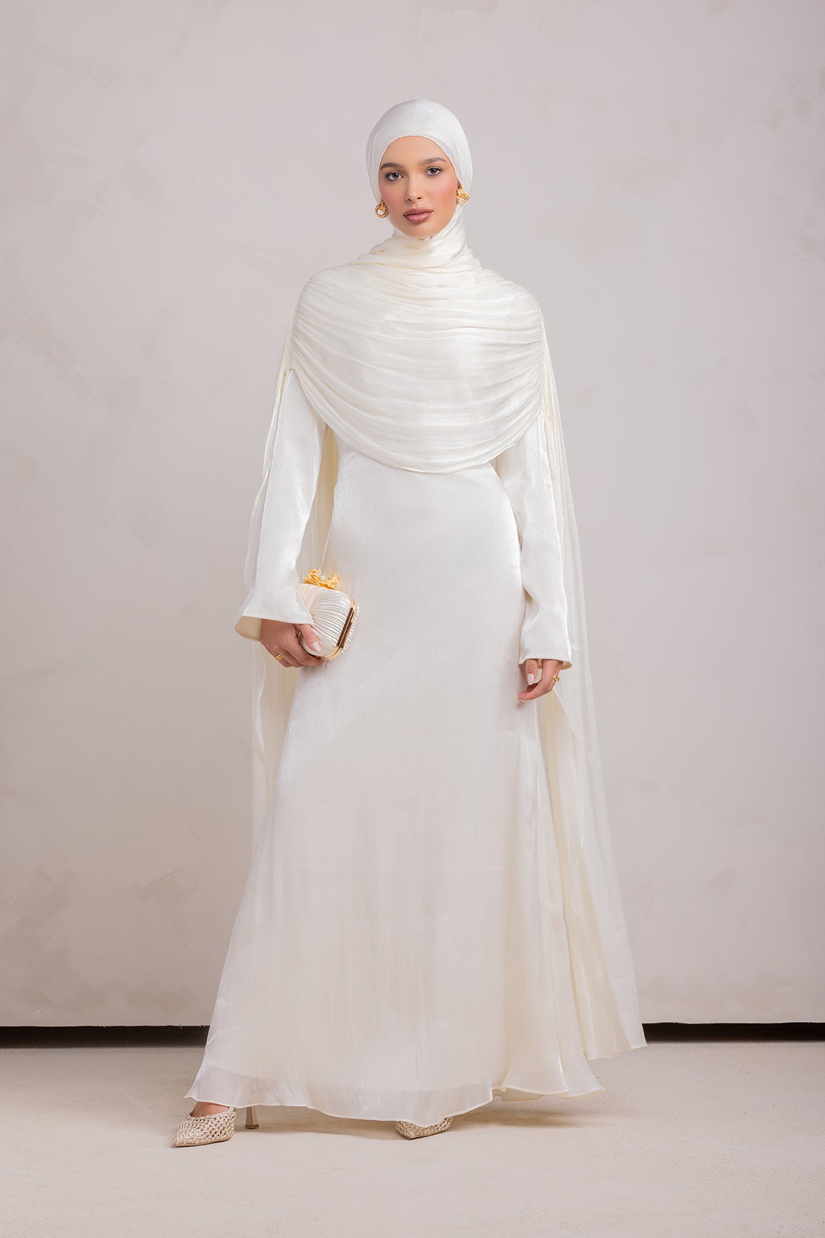 Muna Cape Gown - Ivory