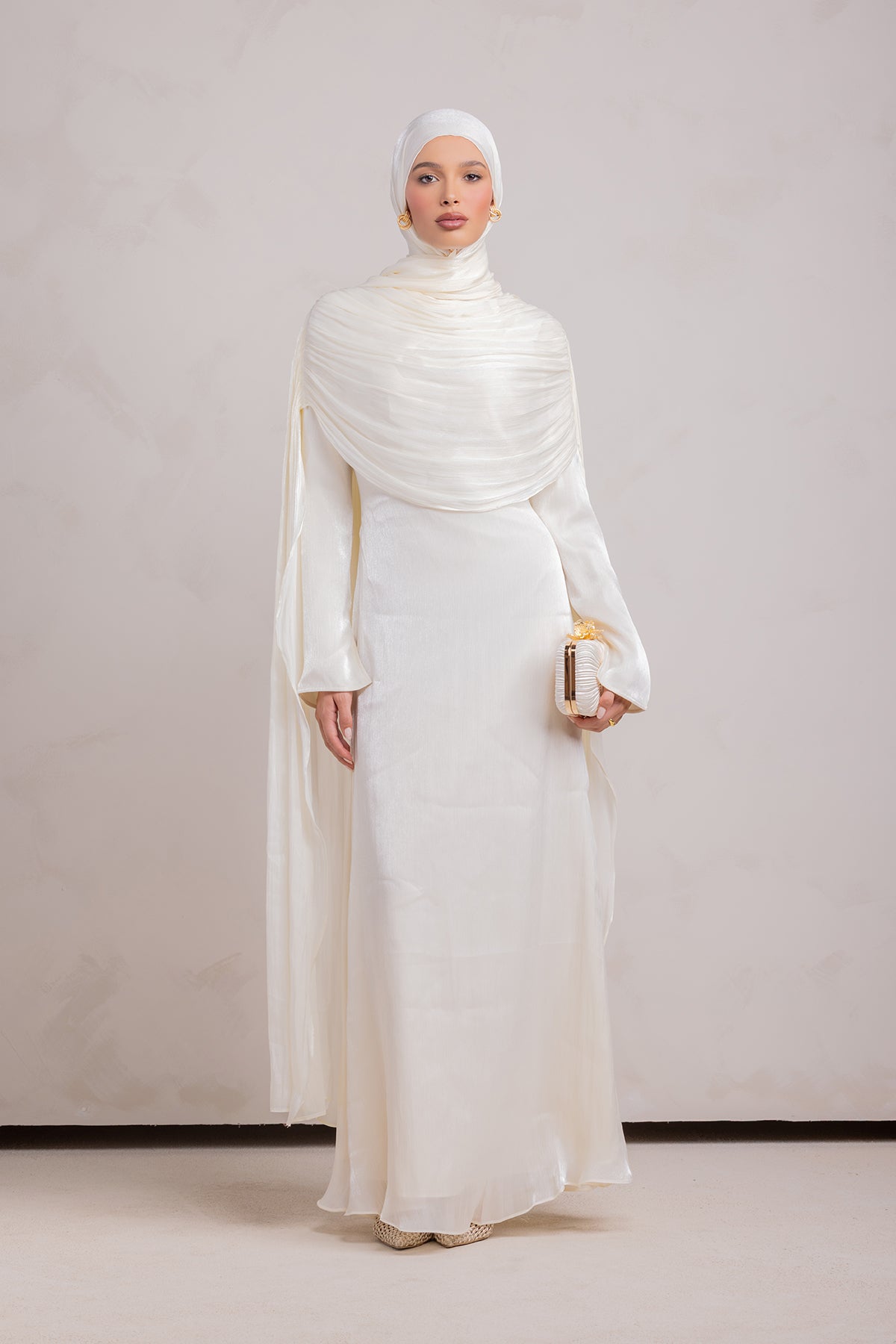 Muna Cape Gown - Ivory