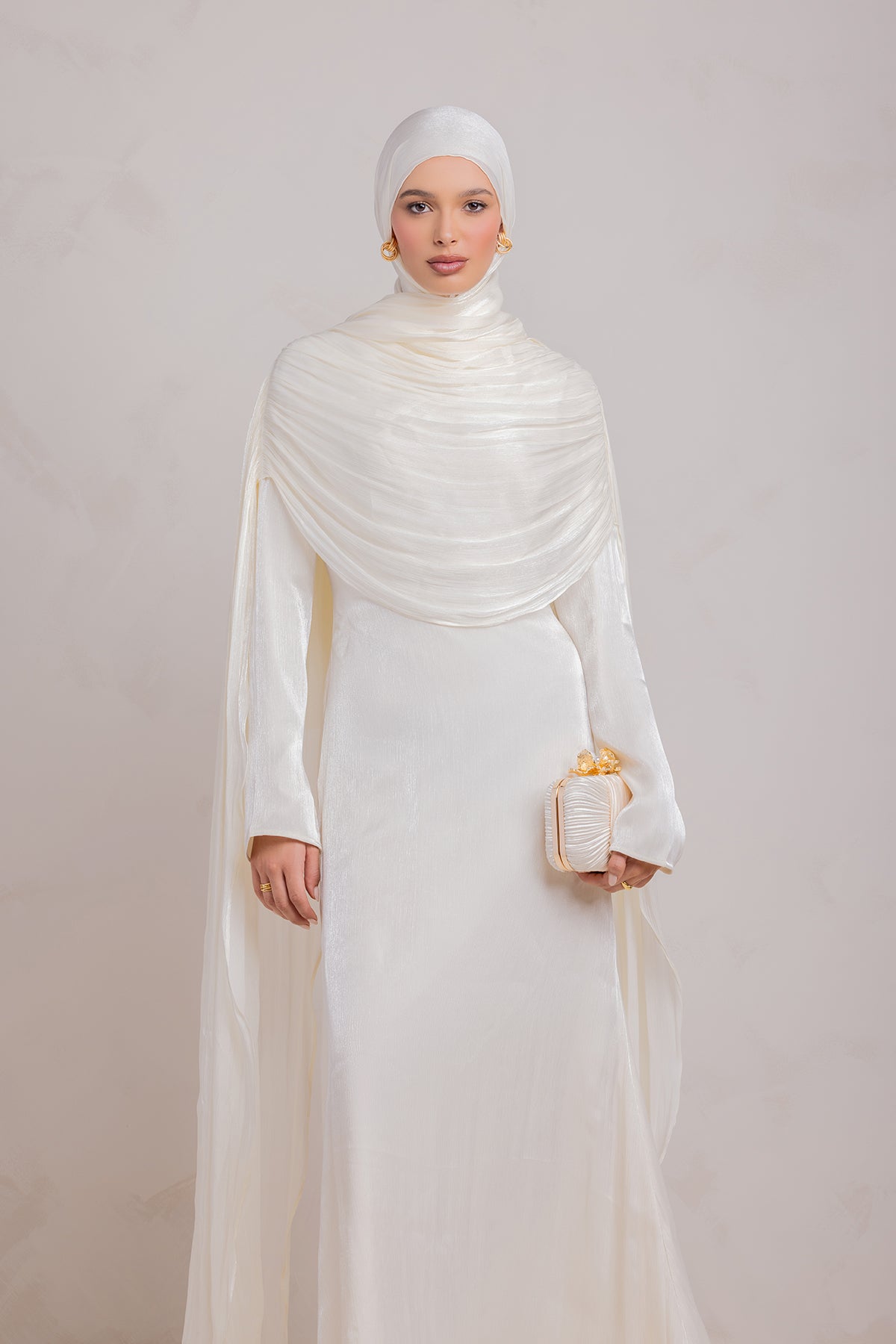 Muna Cape Gown - Ivory