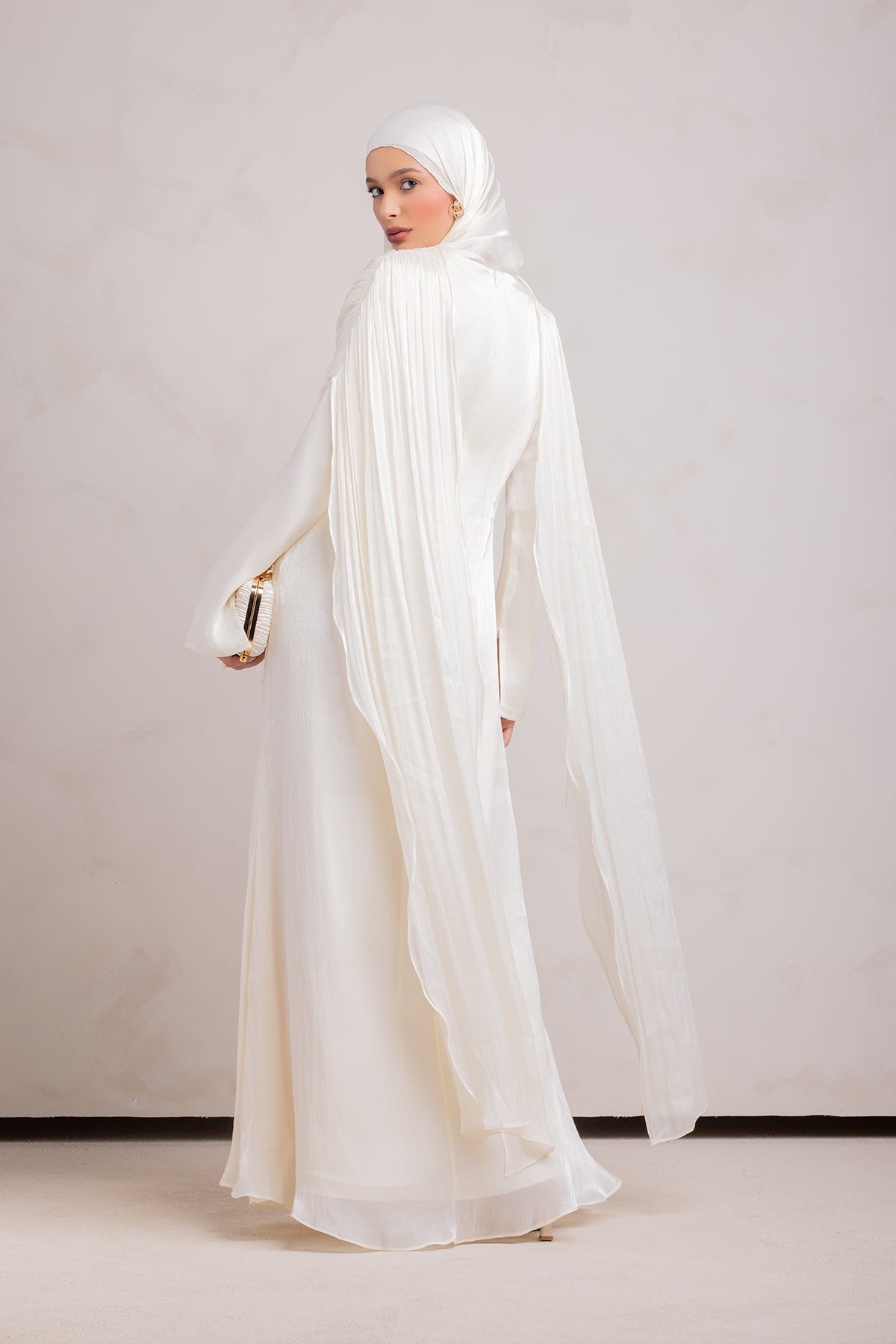 Muna Cape Gown - Ivory