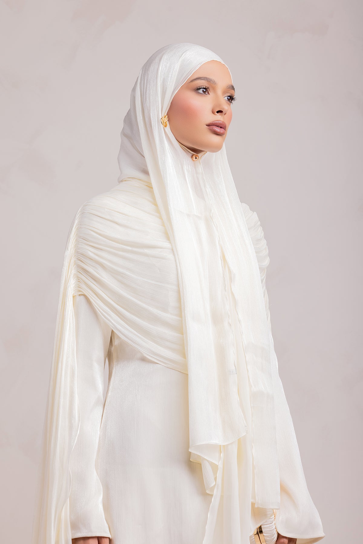 Muna Matching Hijab - Ivory