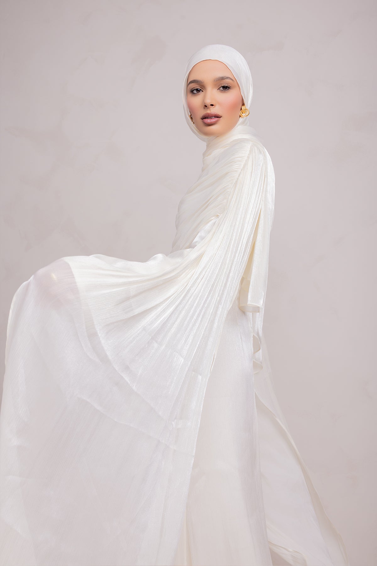 Muna Cape Gown - Ivory