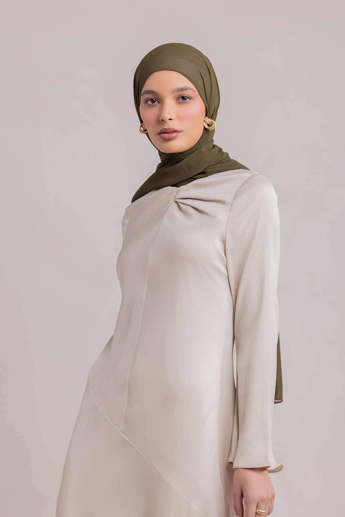 Irva Long Sleeve Maxi Dress-Sandstone