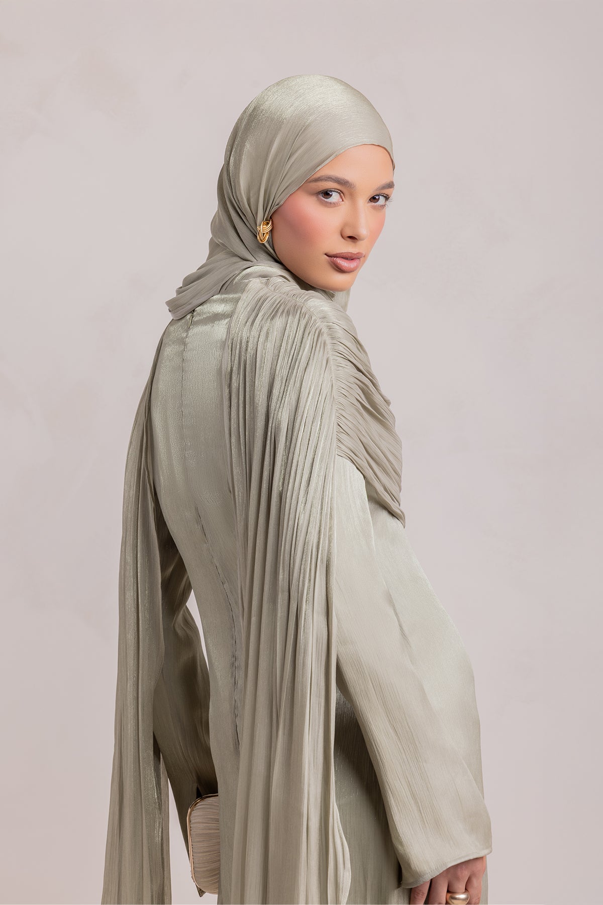 Muna Cape Gown - Eucalyptus Veil