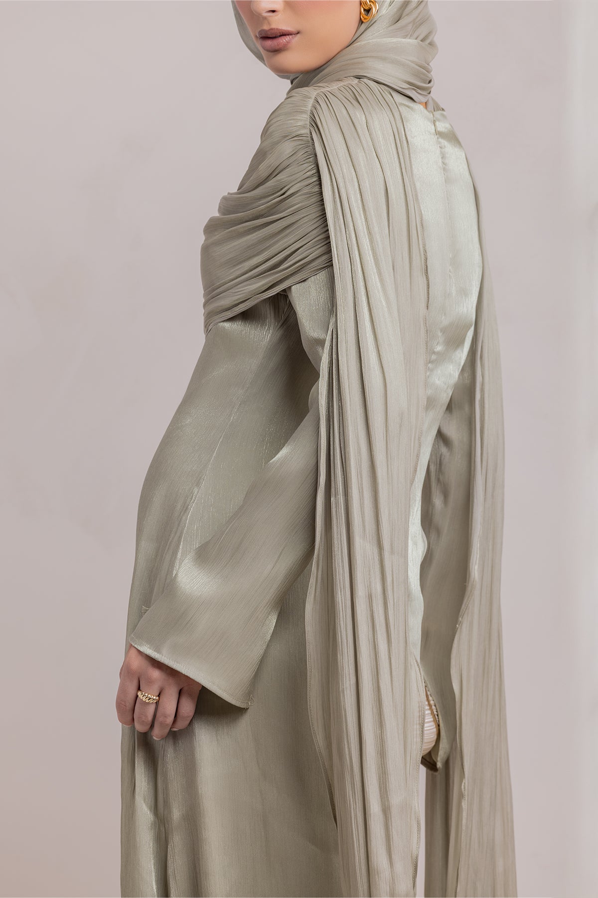 Muna Cape Gown - Eucalyptus Veil