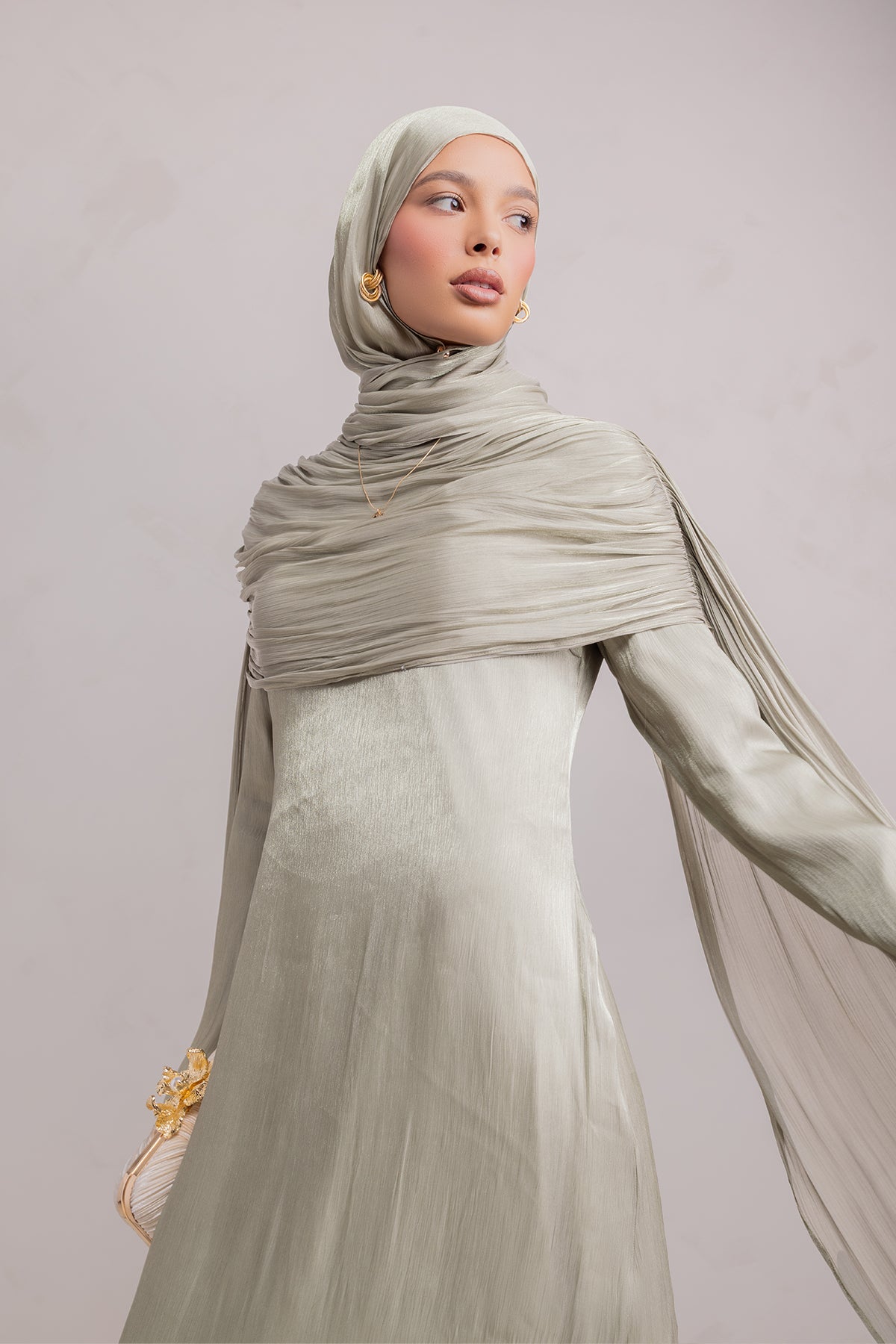 Muna Matching Hijab - Eucalyptus Veil