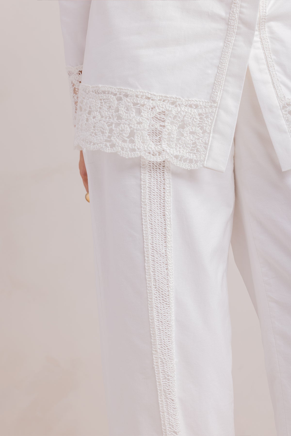 Zara Crochet Tunic - White