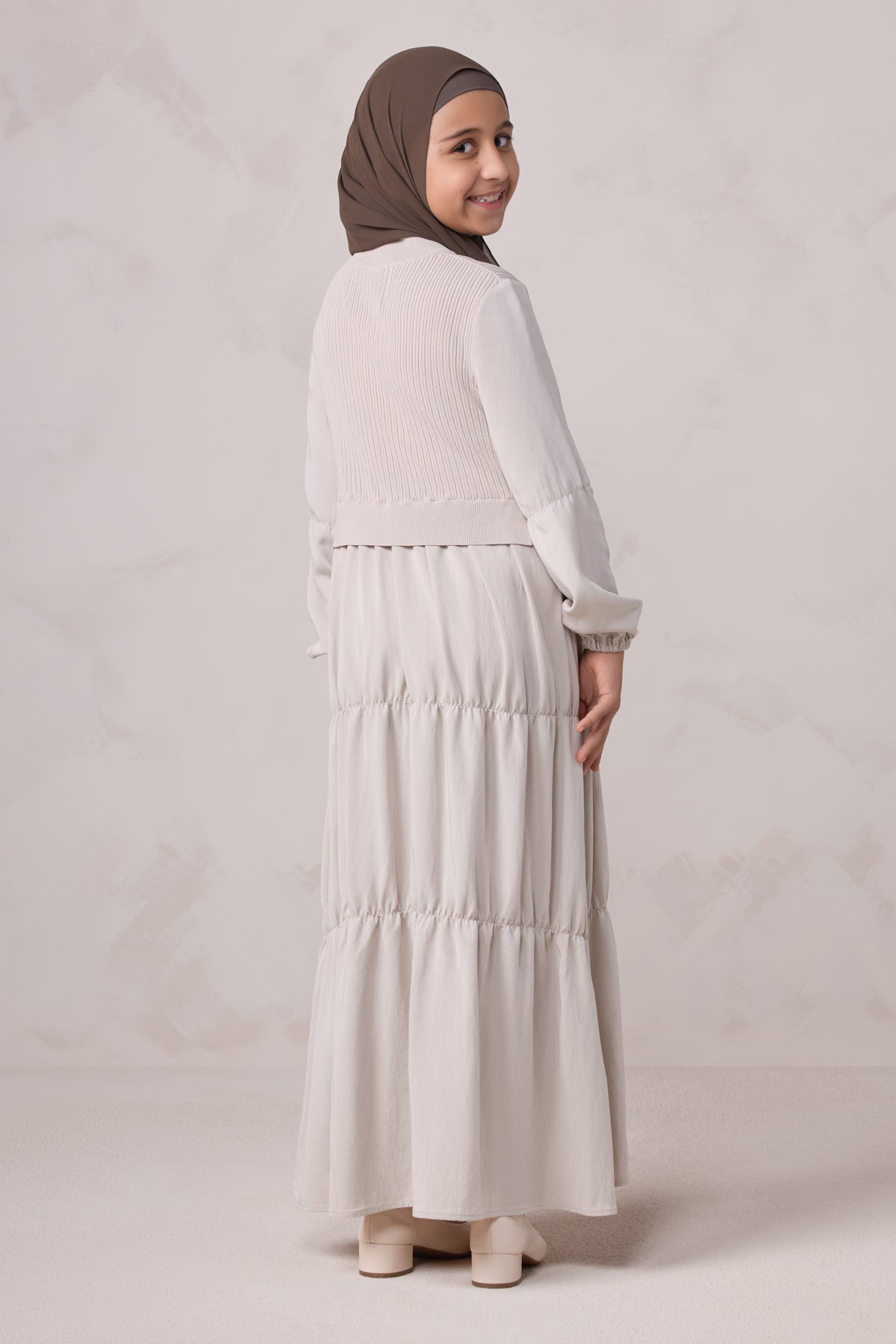 Norhan Everyday Kids Maxi Dress - Beige