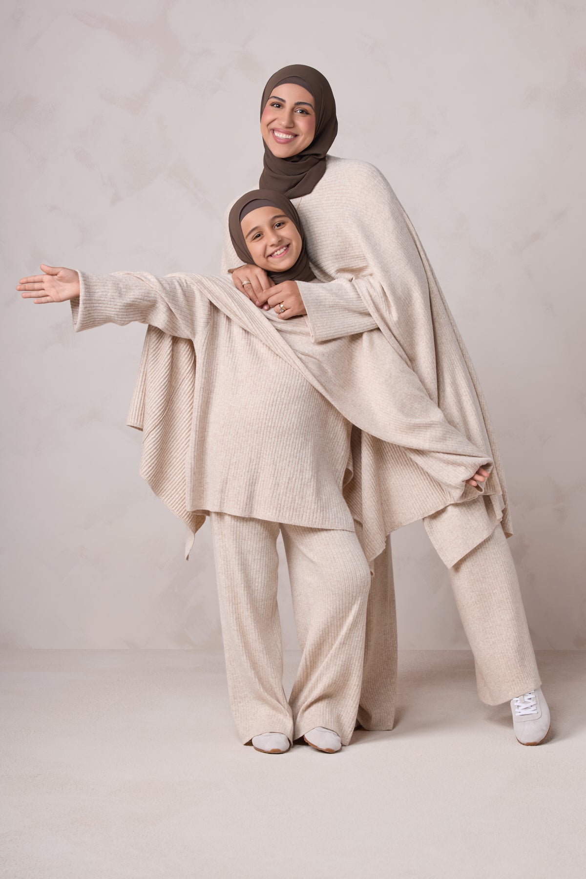 Deniz Kids Knit Matching Set - Almond