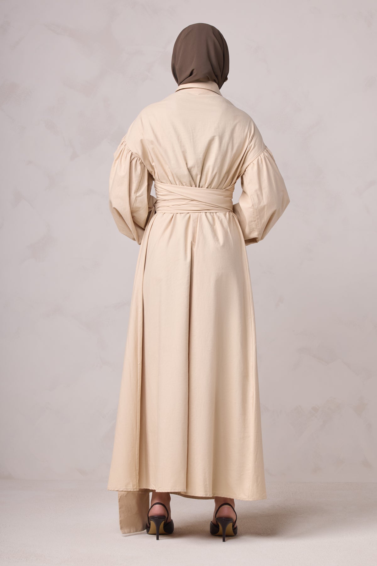 Rahma Tie Wrap Dress - Sand