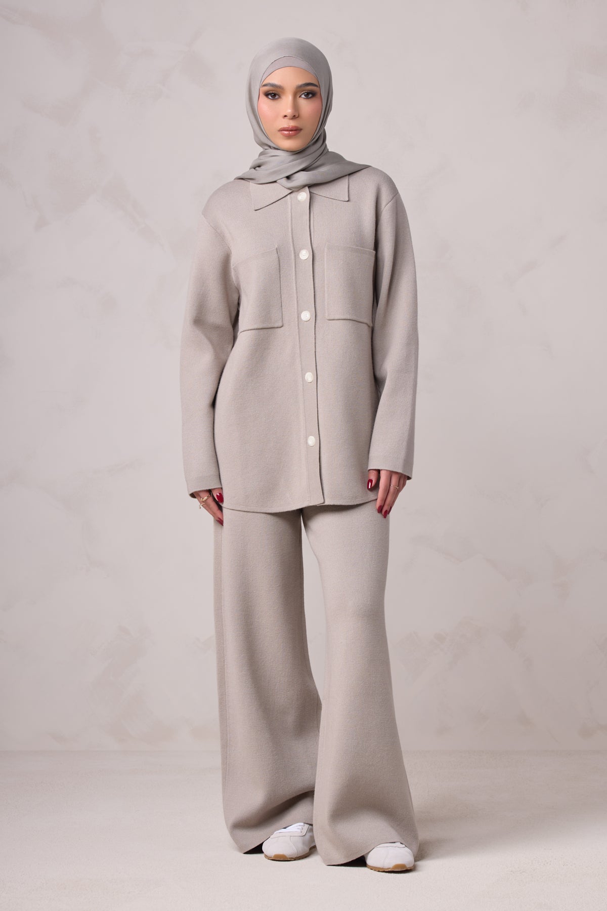 Hanan Knit Matching Set - Oatmeal