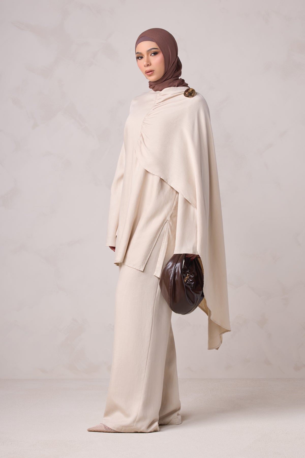 Lauren Cape Tunic - Taupe