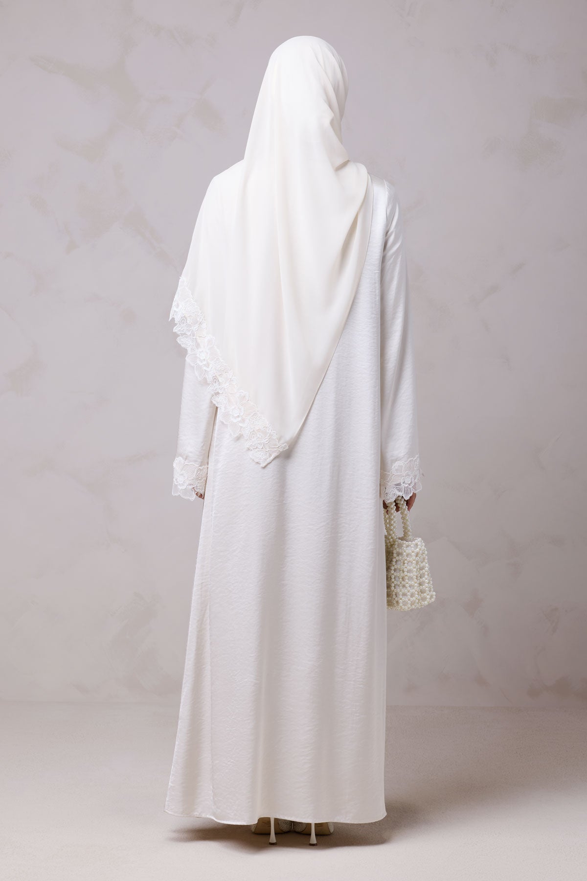Amani Lace Trim Abaya & Hijab Set