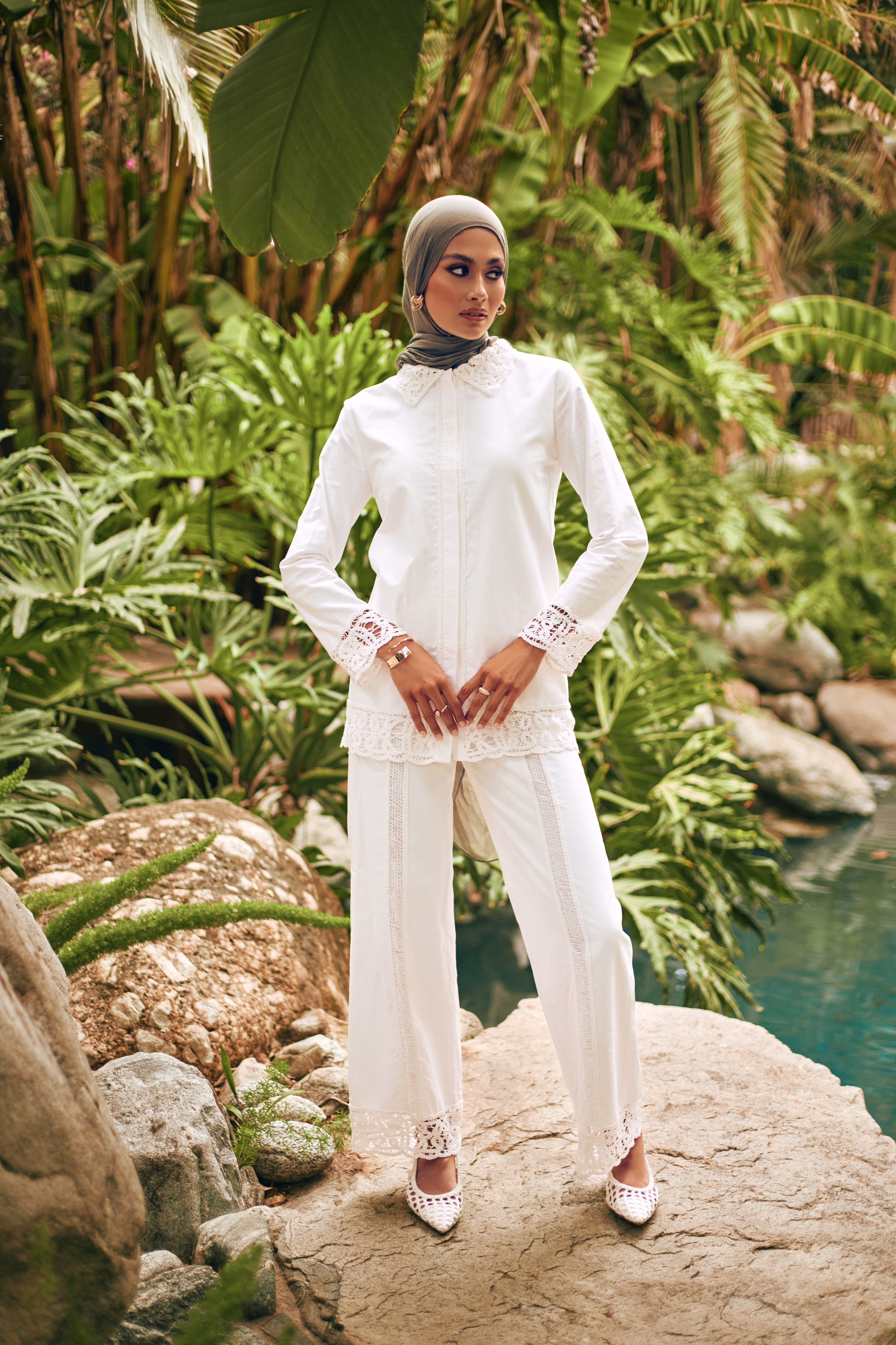 Zara Crochet Tunic - White