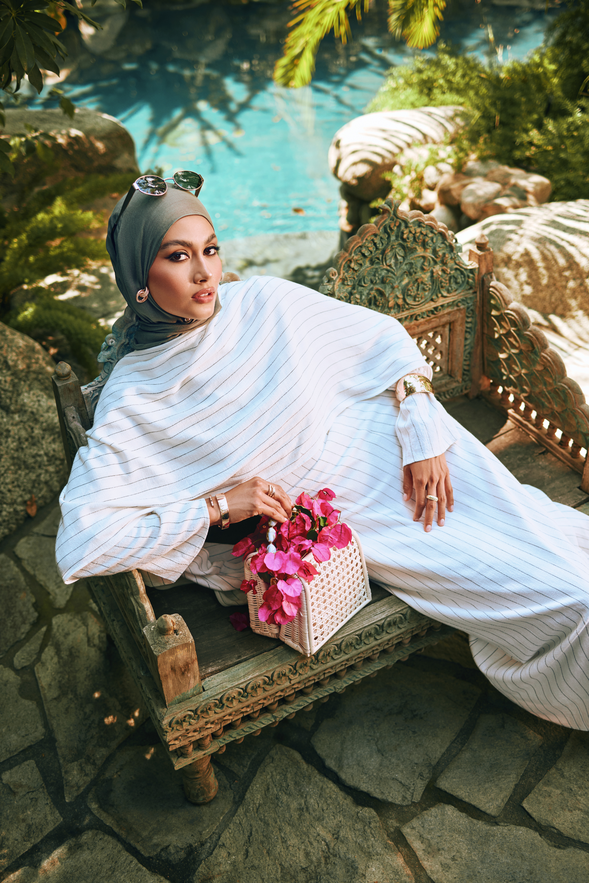 Huda Everyday Cape Dress - Oasis