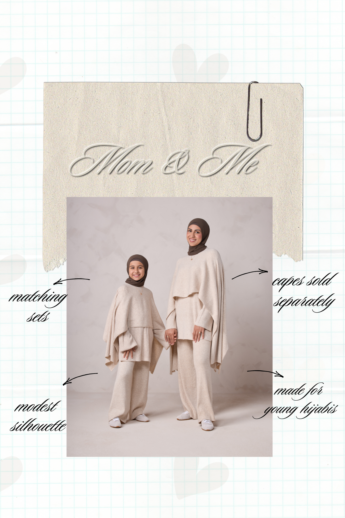 Deniz Knit Matching Set - Almond