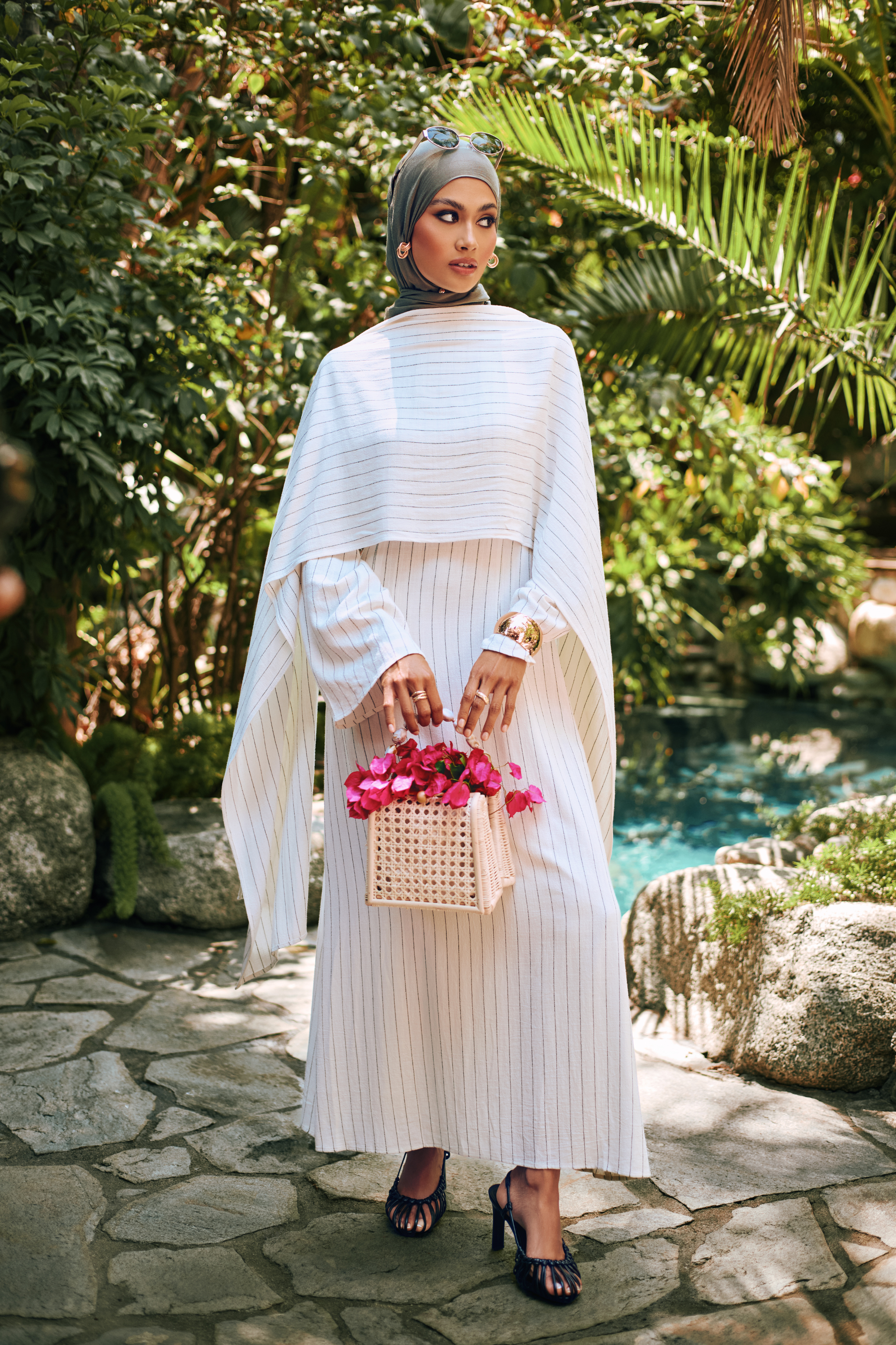 Huda Everyday Cape Dress - Oasis