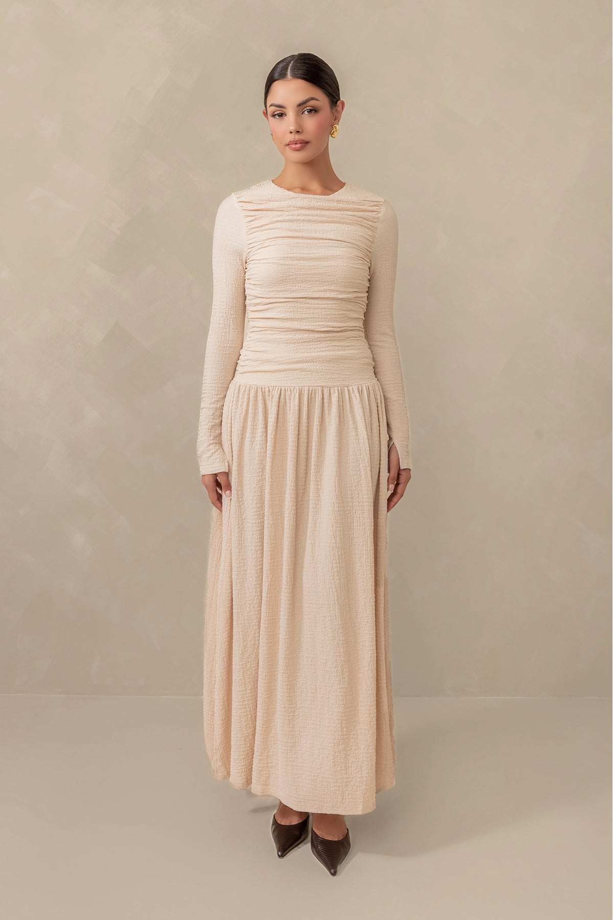 Cream fall dress clearance