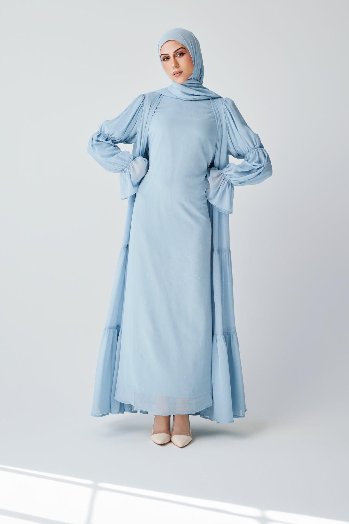 Bohemian Abaya Set - Marine