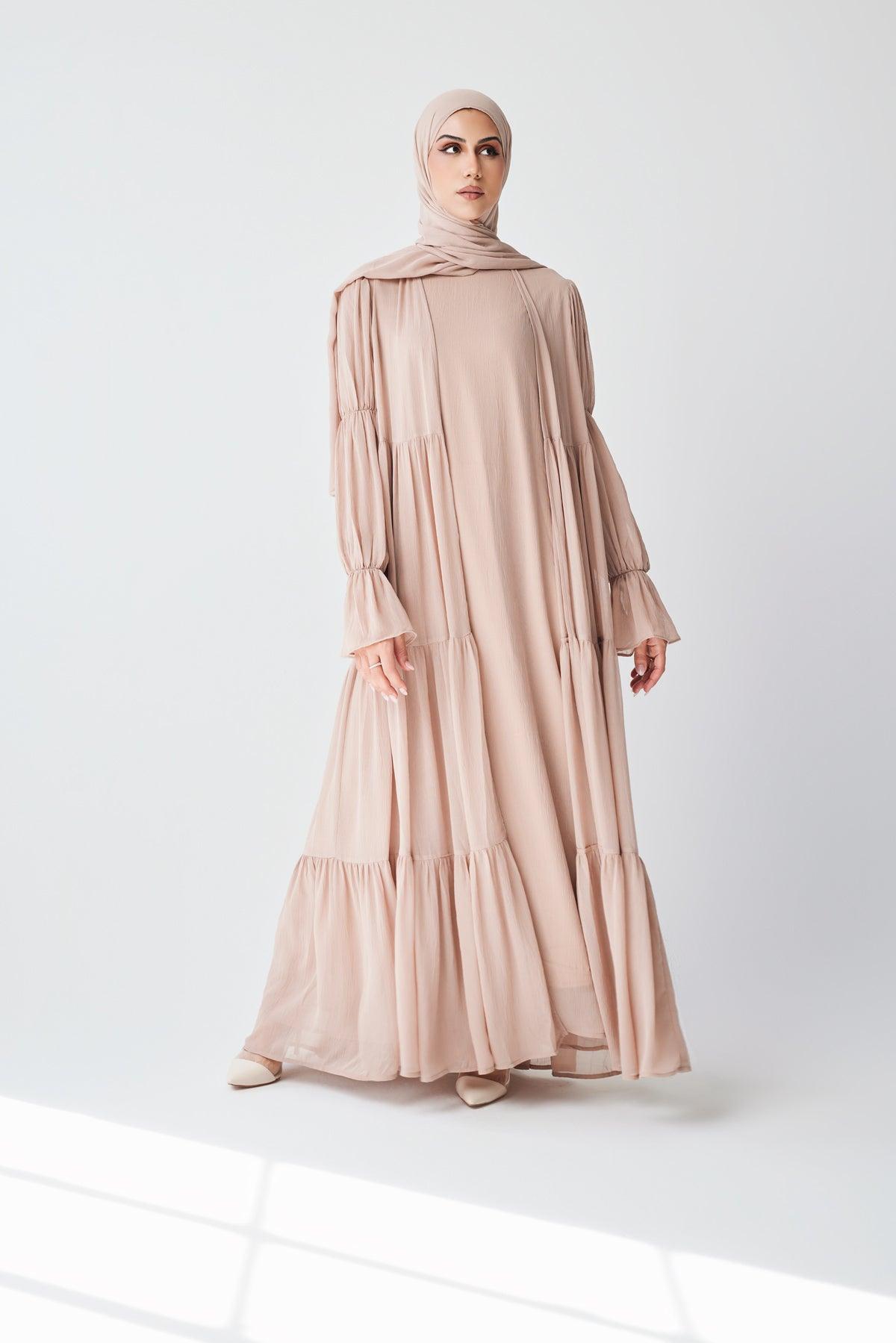 Bohemian Abaya Set - Sand