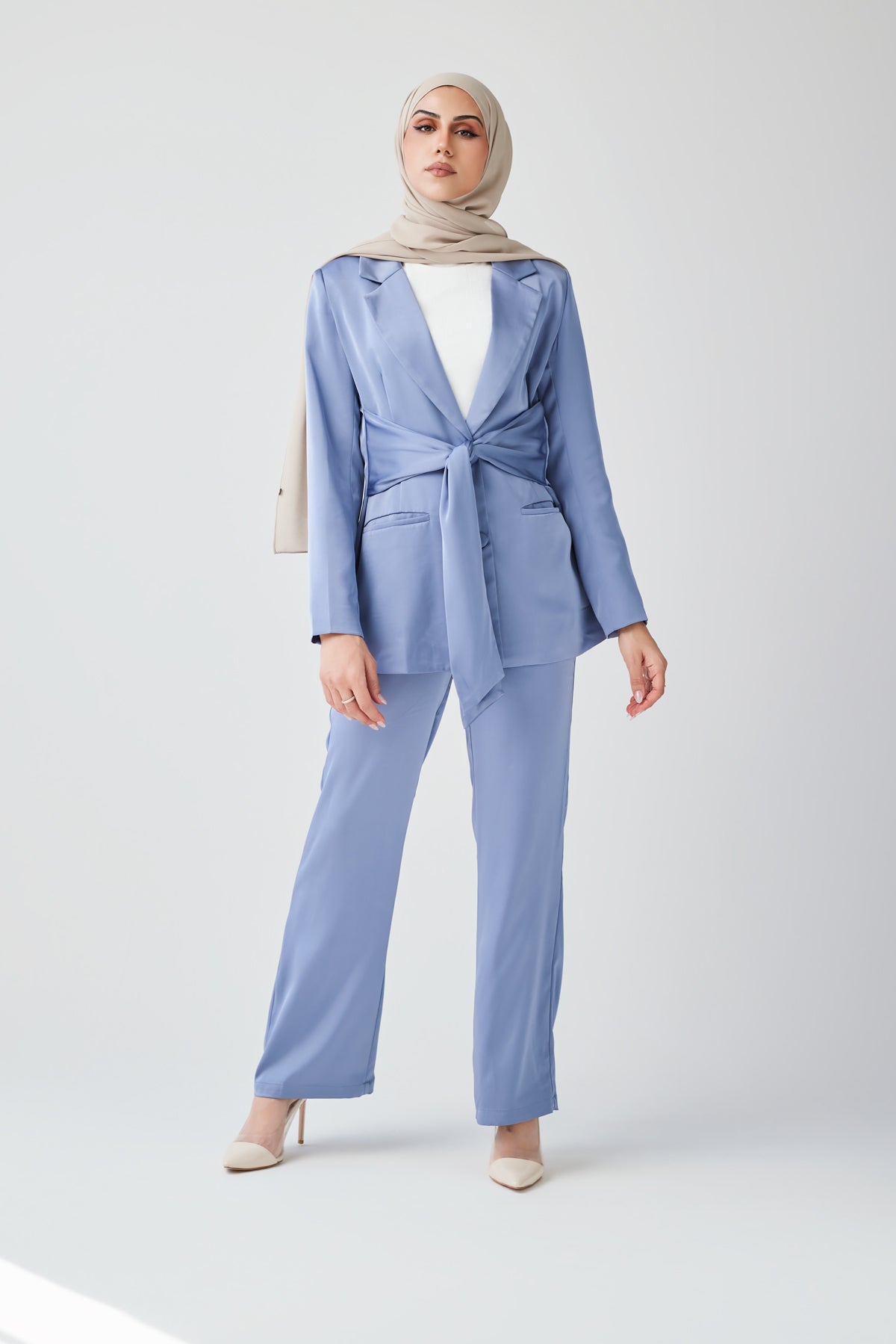 Adele Tie Waist Blazer - Jade