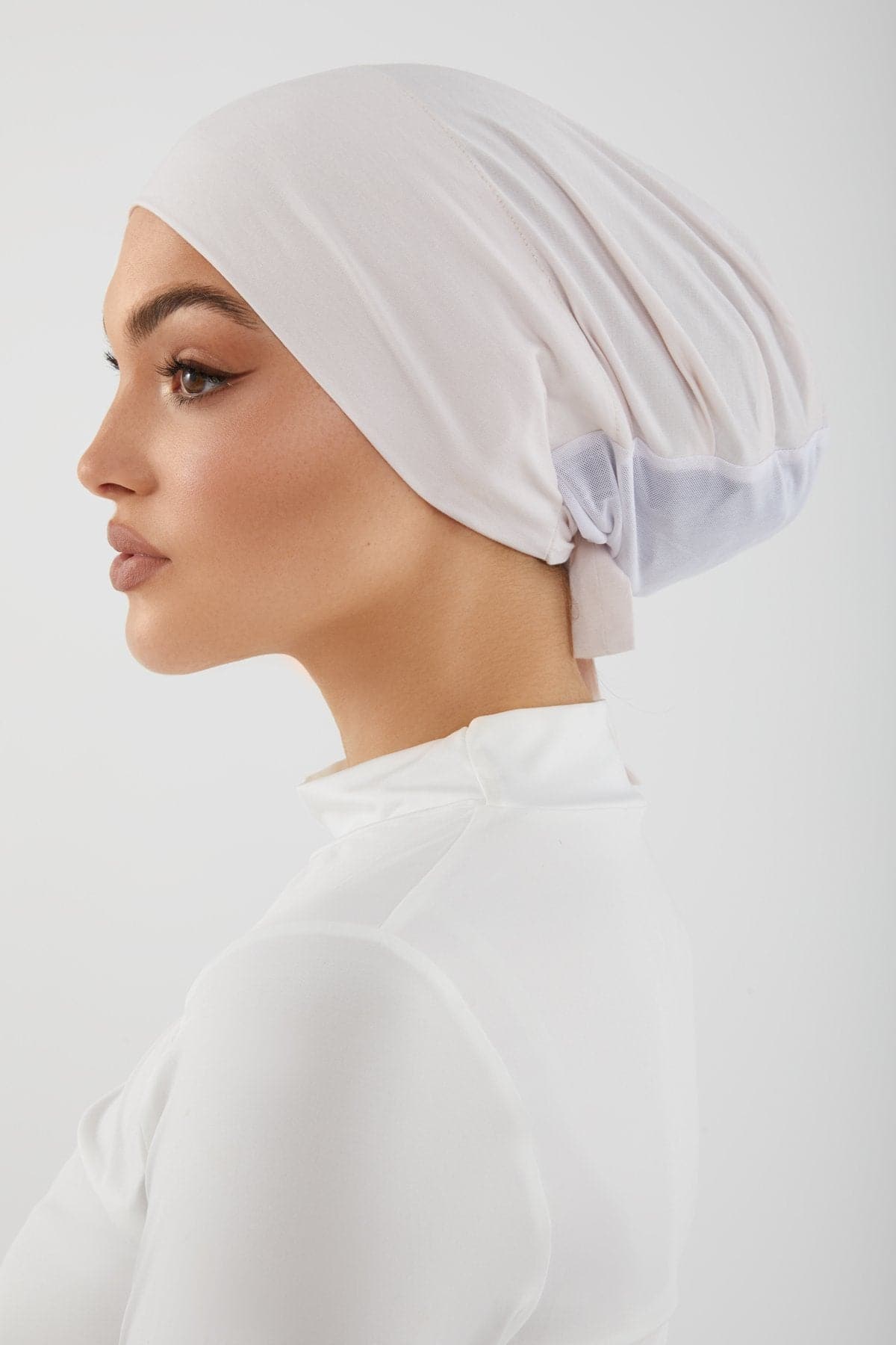 Aria Mesh Tie Back Undercap- Heavenly Pink - Zahraa The Label
