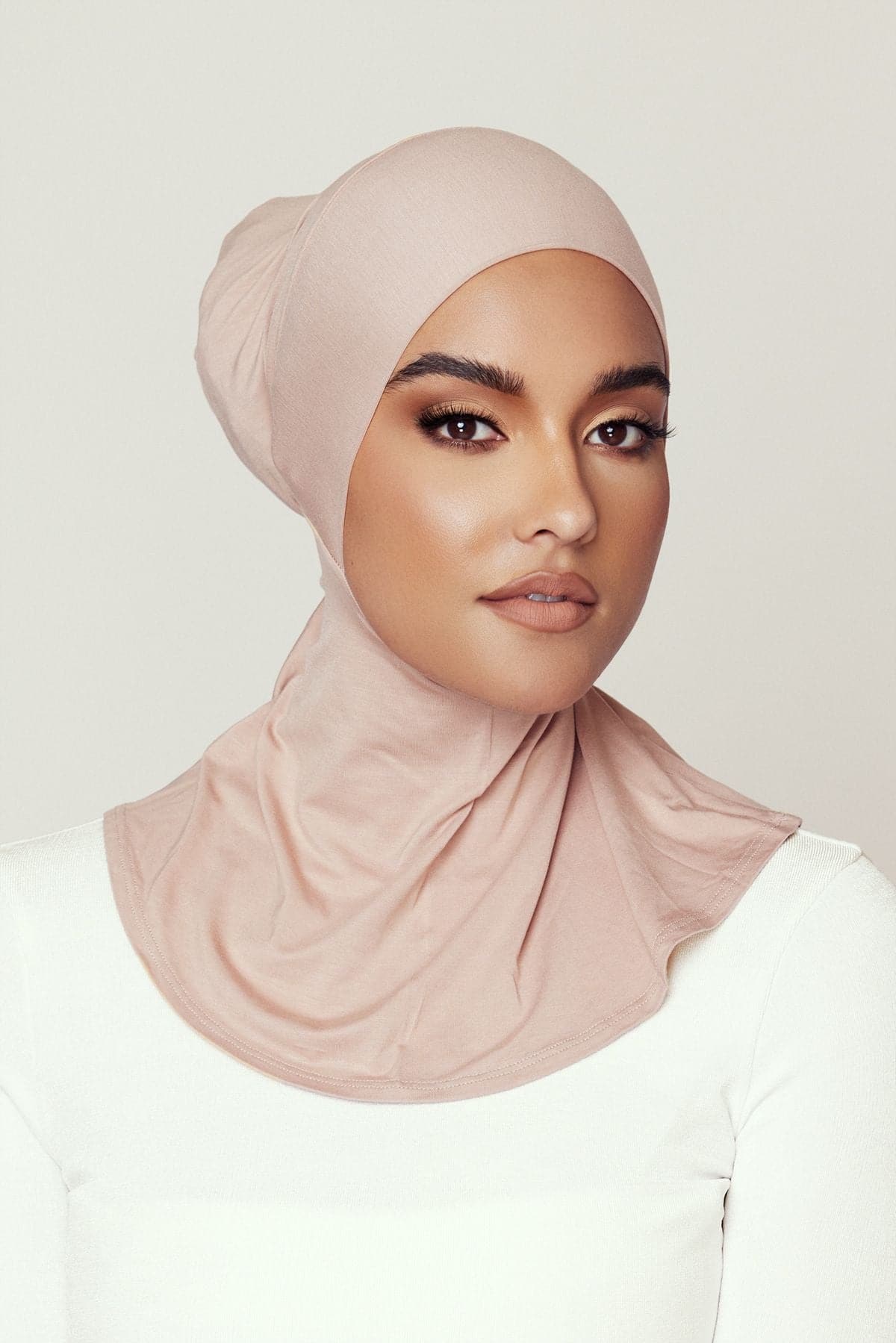 Lila Neck Cover Hijab-Oat - Zahraa The Label