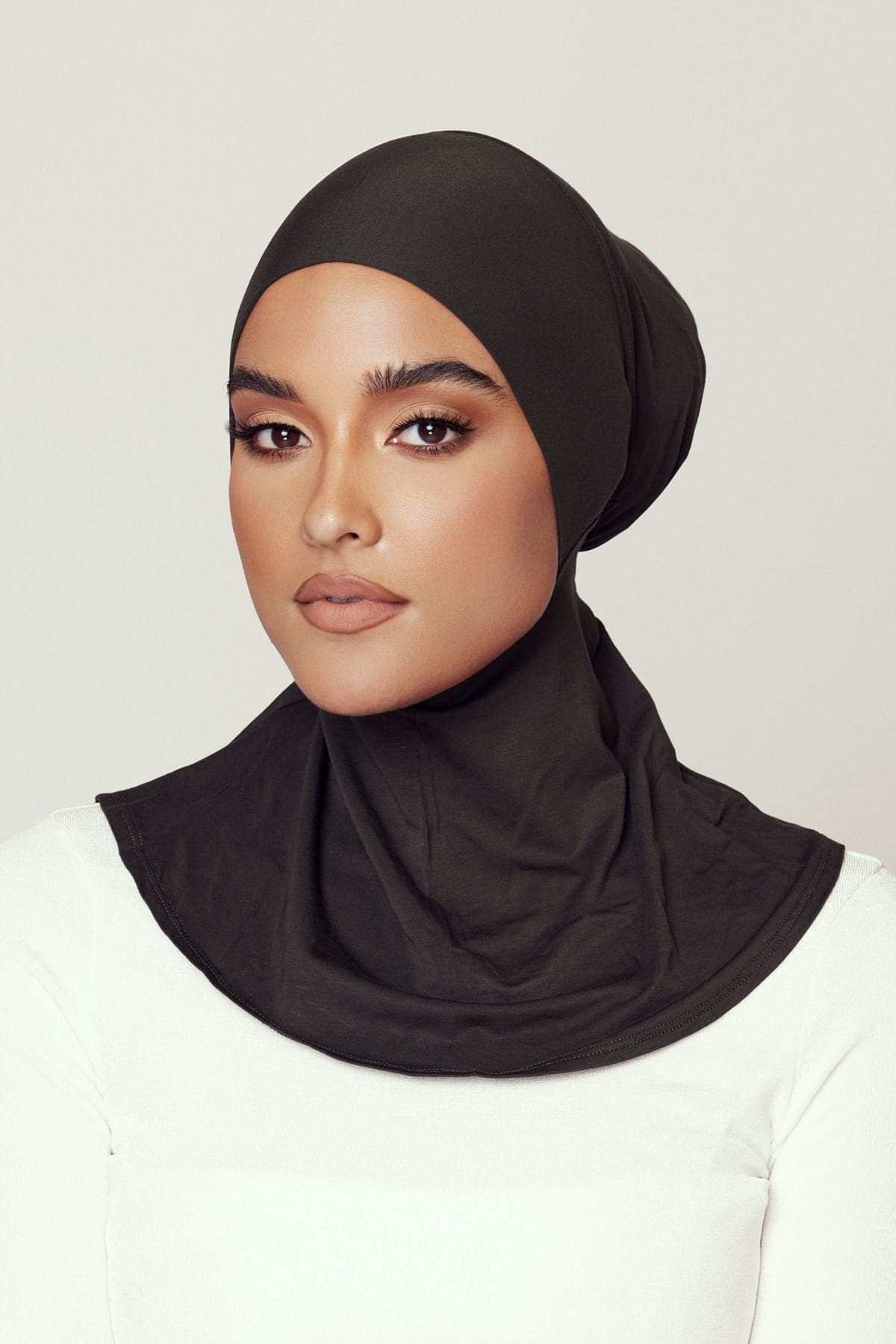 Lila Neck Cover Hijab-Olive - Zahraa The Label