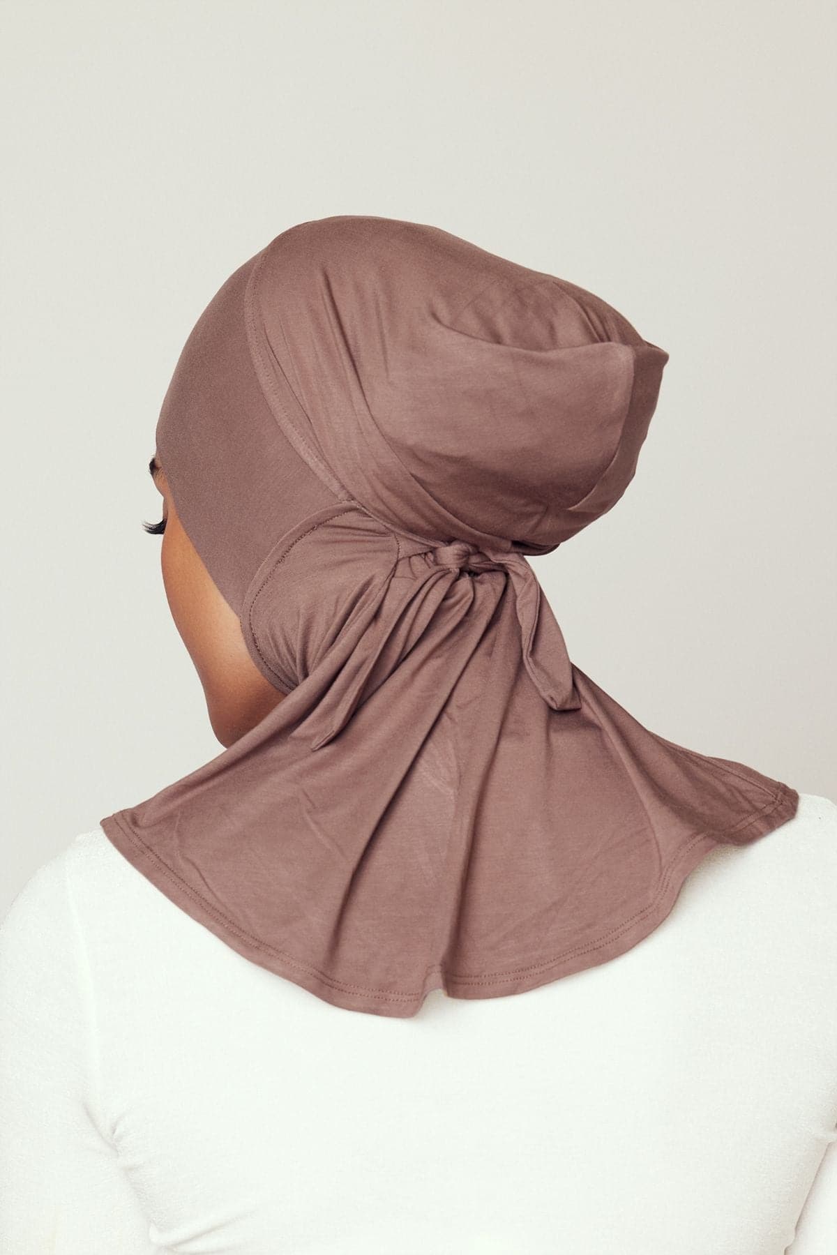 Lila Neck Cover Hijab- Walnut - Zahraa The Label