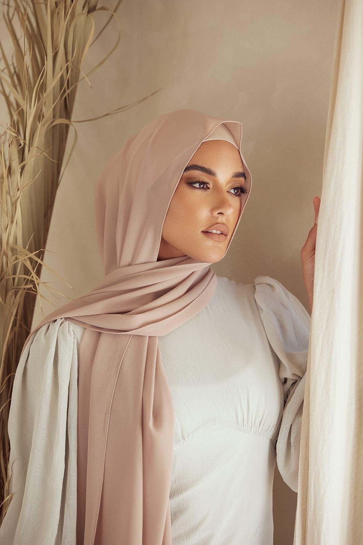Premium Chiffon Hijab - Modest Nude - Zahraa The Label