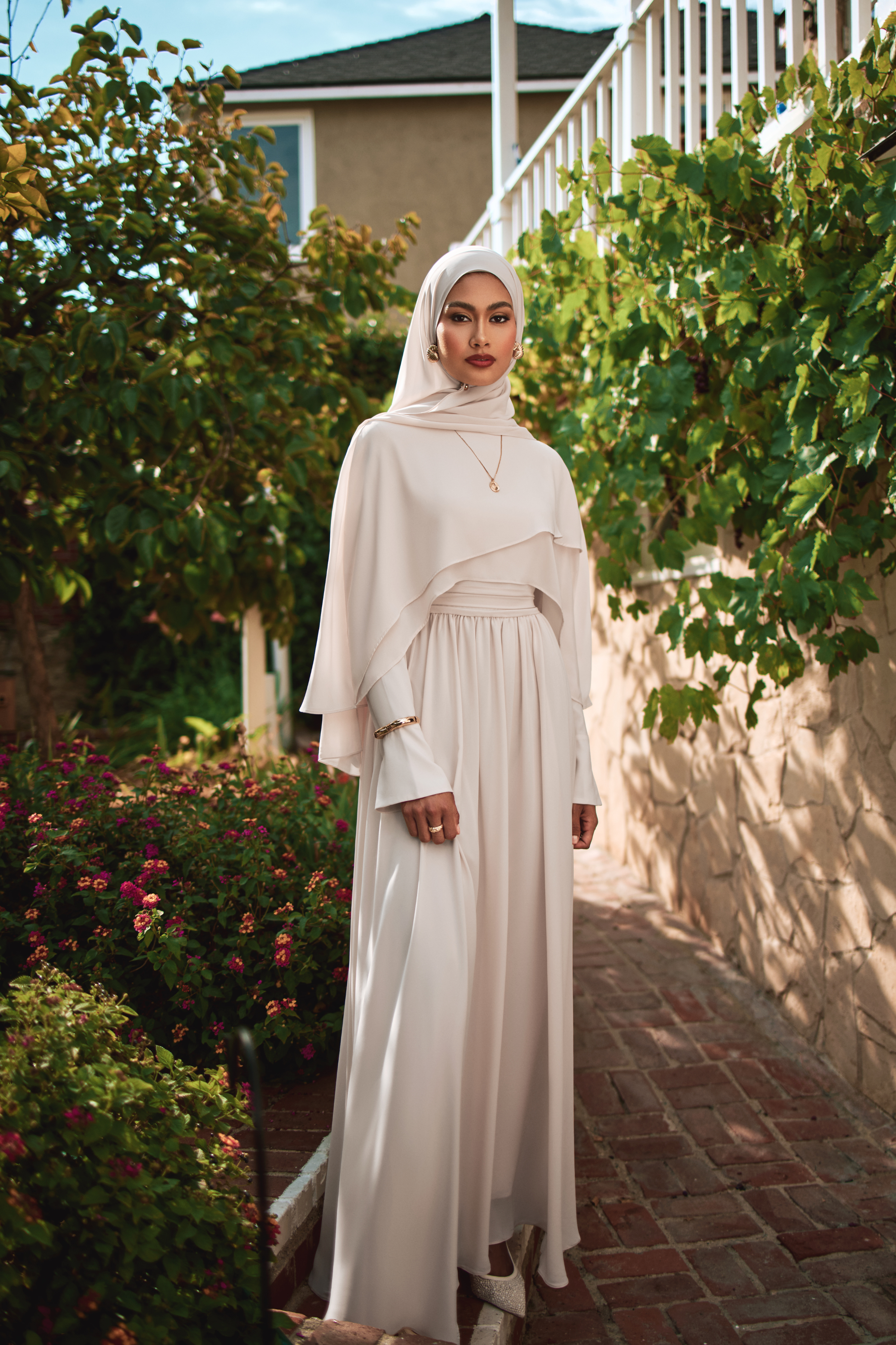 Fayruz Cape Maxi Dress - Noor Sand - 7
