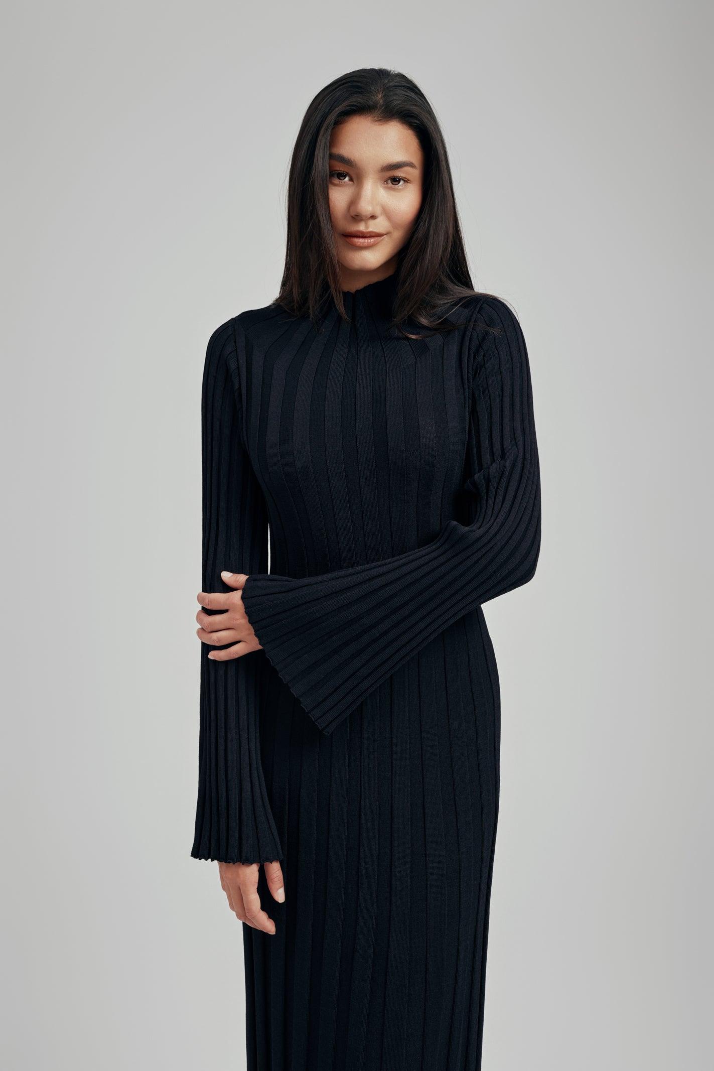 Remi Ribbed Knit Long Sleeve Maxi Dress