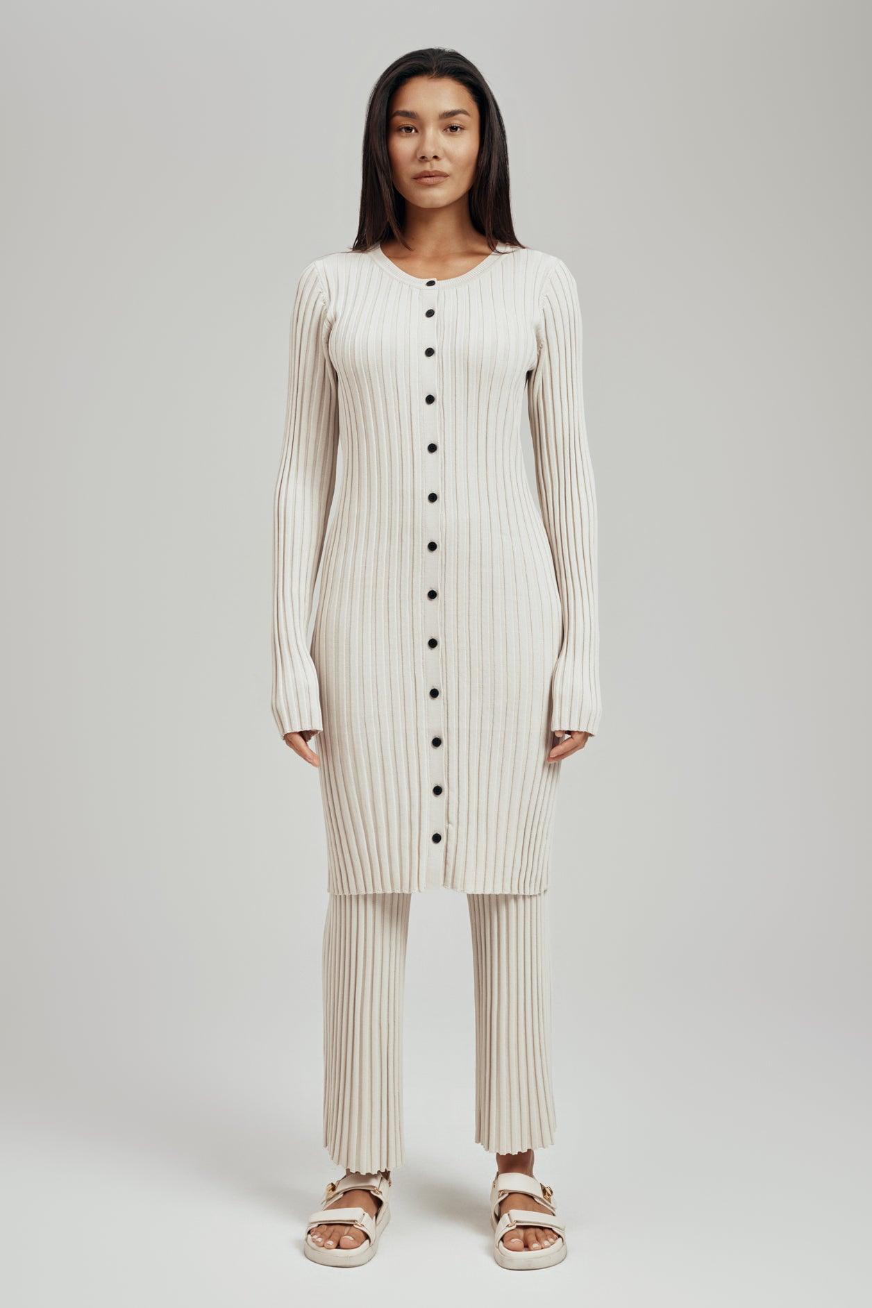 Luna Ribbed Knit Long Sleeve Cardigan