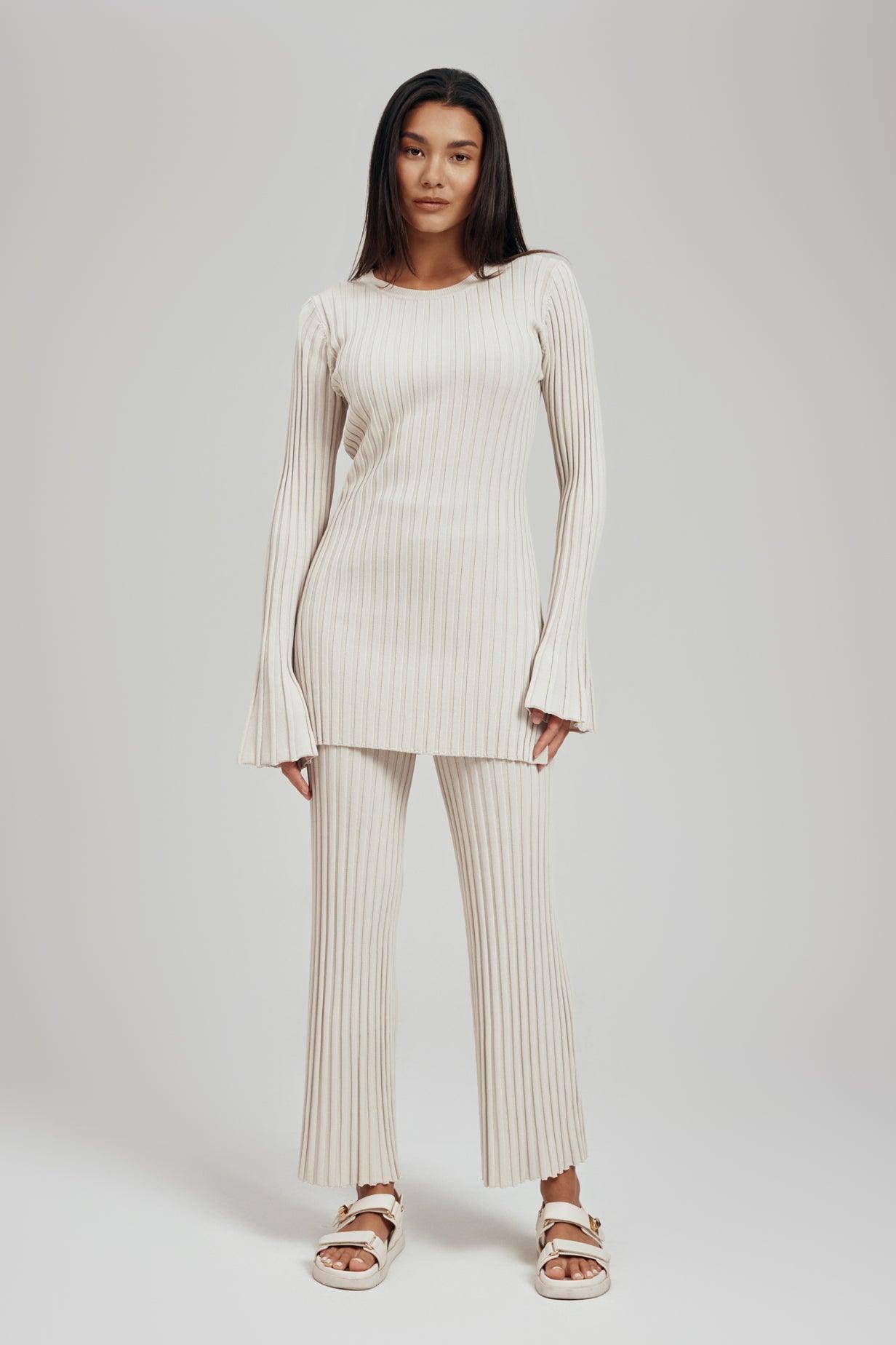 Luna Ribbed Knit Wide Leg Pant