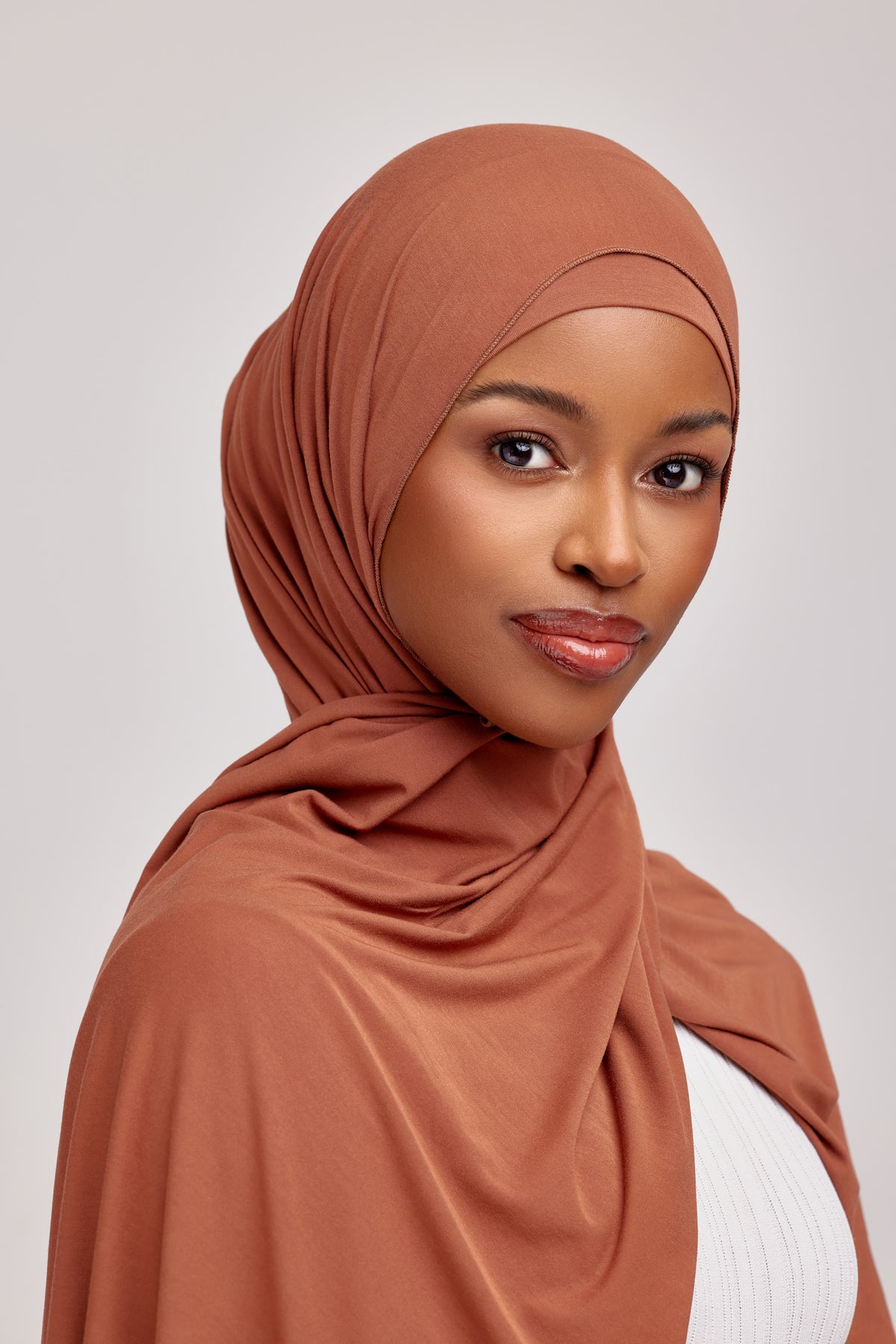 OEKO-TEX™ Bamboo Jersey Hijab Set - Burnt Ochre