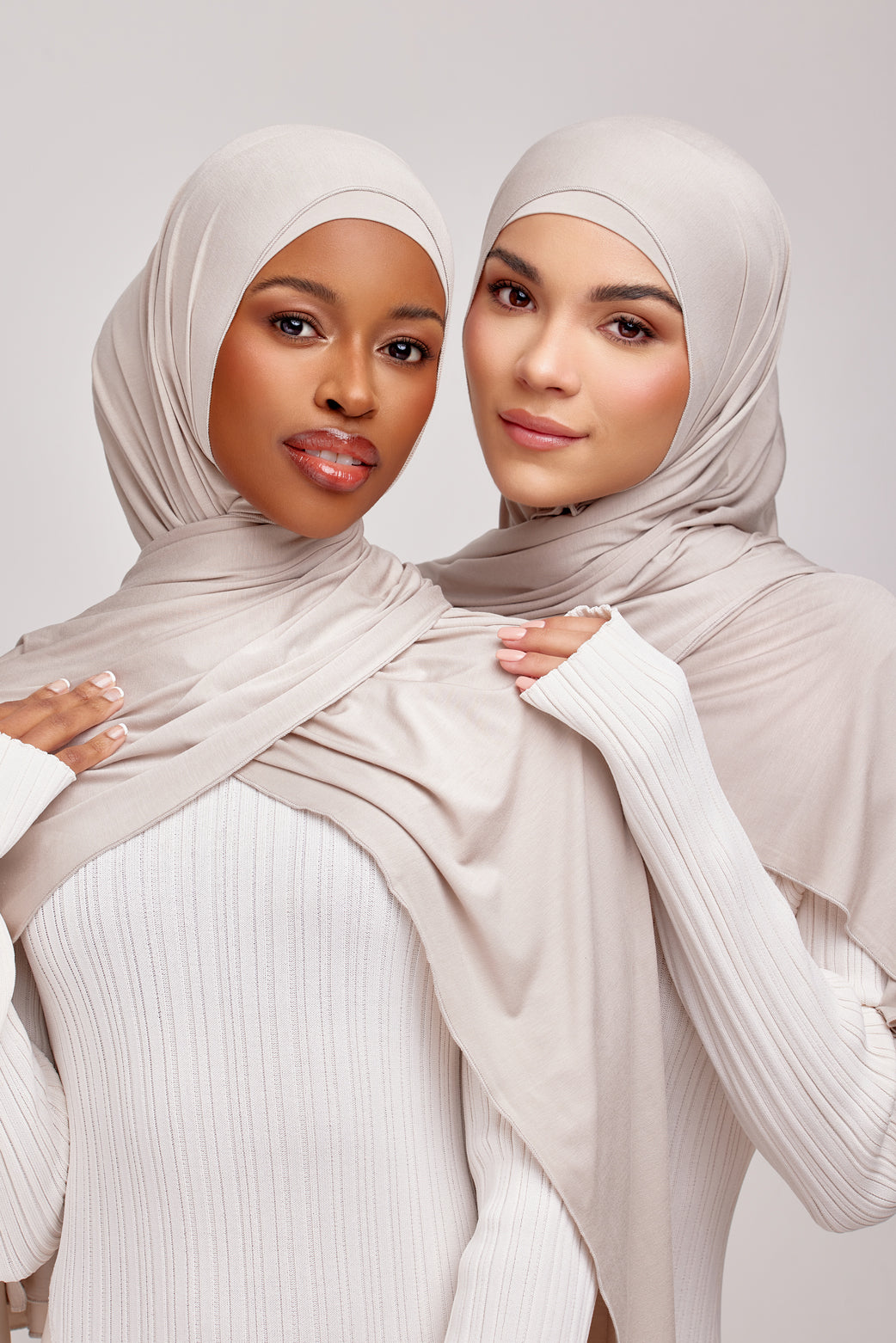 OEKO-TEX™ Bamboo Jersey Hijab Set - Toasted Sand