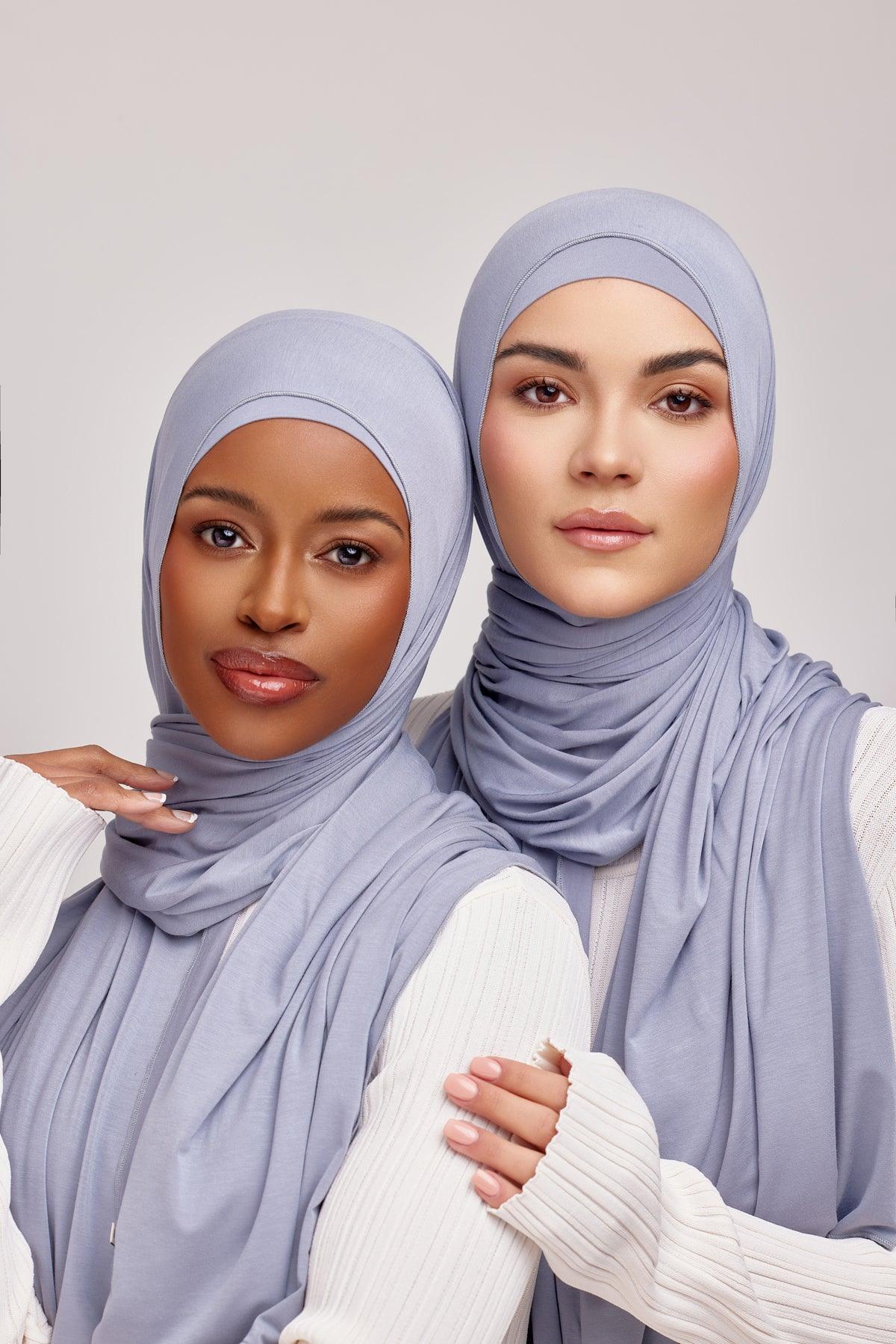 OEKO-TEX™ Bamboo Jersey Hijab Set - Indigo Isles