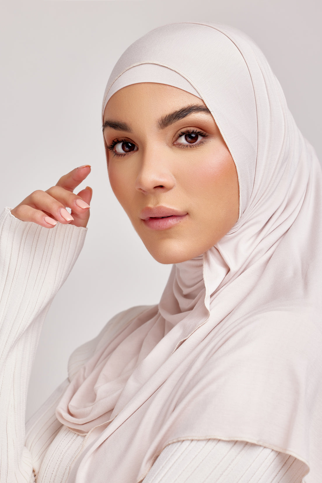 OEKO-TEX™ Bamboo Jersey Hijab Set - Terra Rose