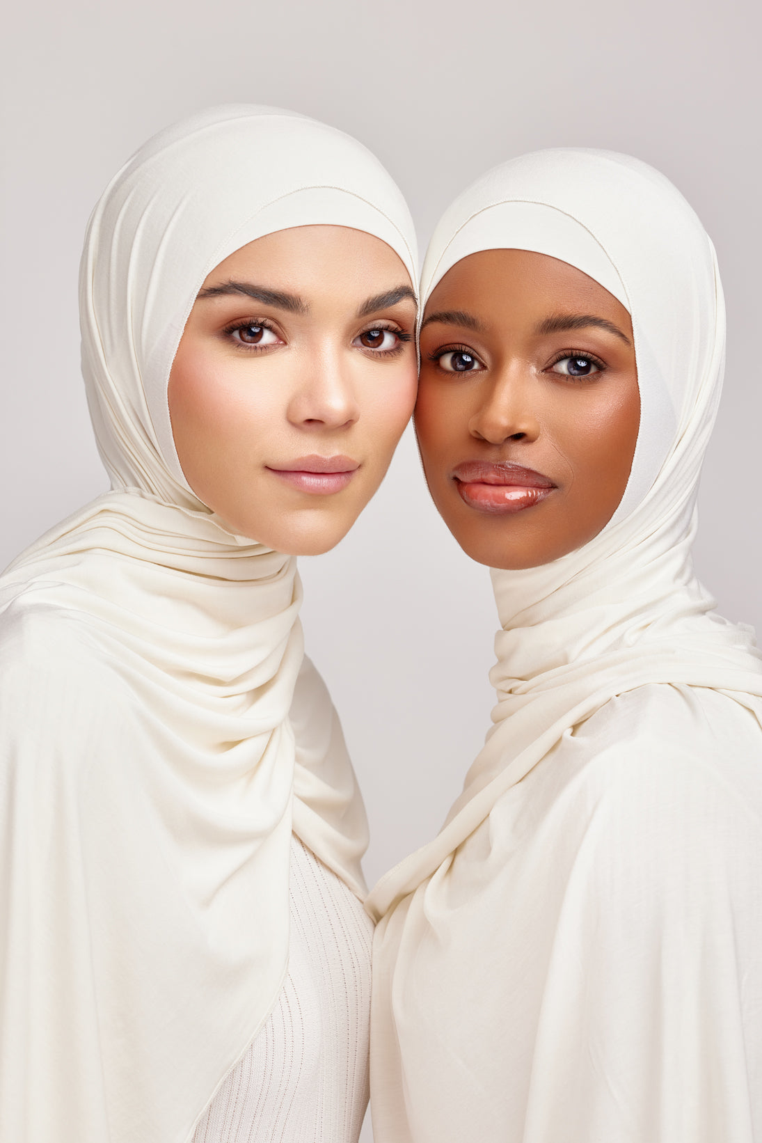 OEKO-TEX™ Bamboo Jersey Hijab Set - Off White