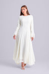 Dana Chiffon Ruffle Maxi Dress- Ivory