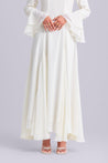 Dana Chiffon Ruffle Maxi Dress- Ivory