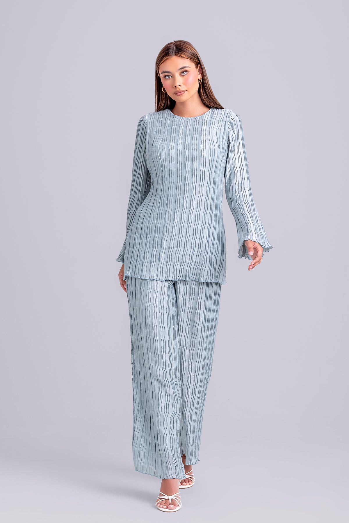 hana　0603 Hanadi Two Piece Matching Set- Sky – Zahraa The Label