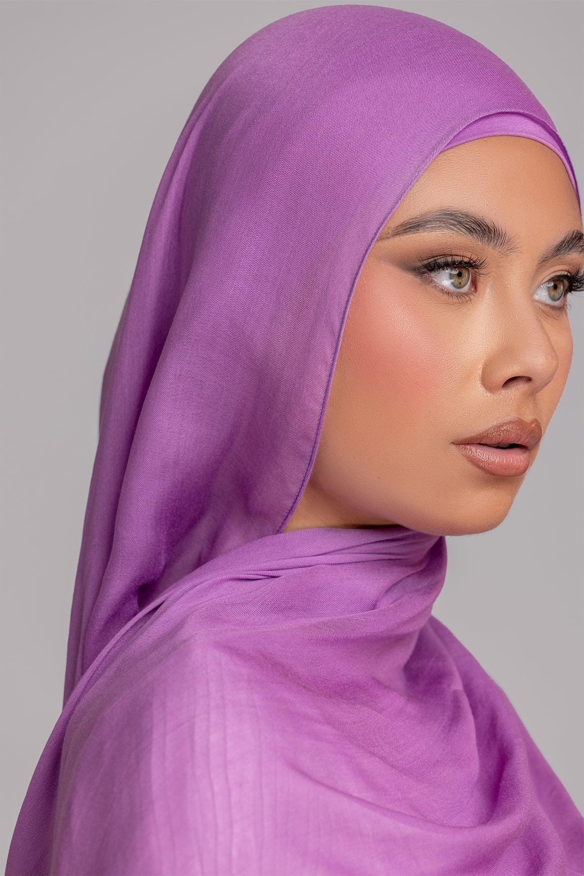 Modal Matching Hijab Set- Mulberry