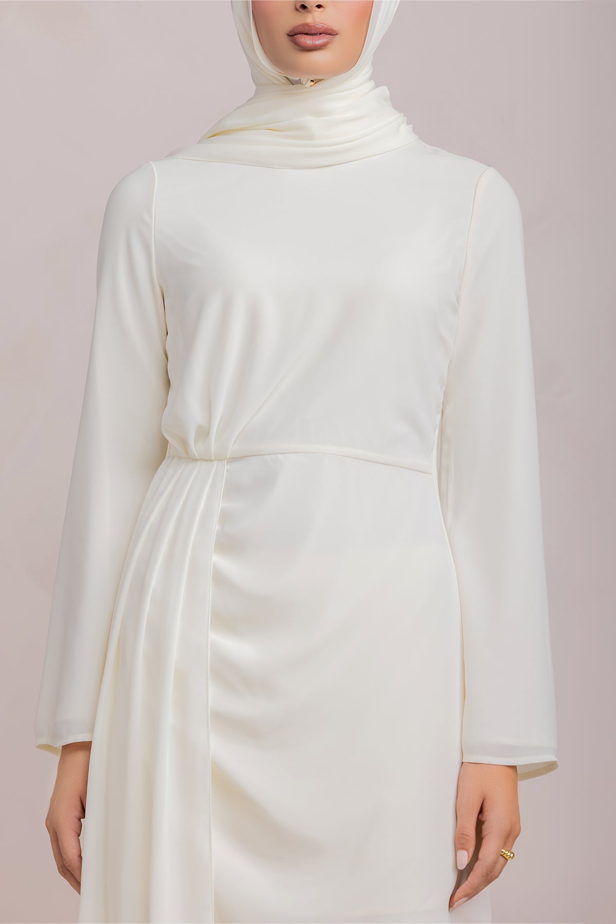 Nada Asymmetrical Tunic & Pant Set - Off White - 14